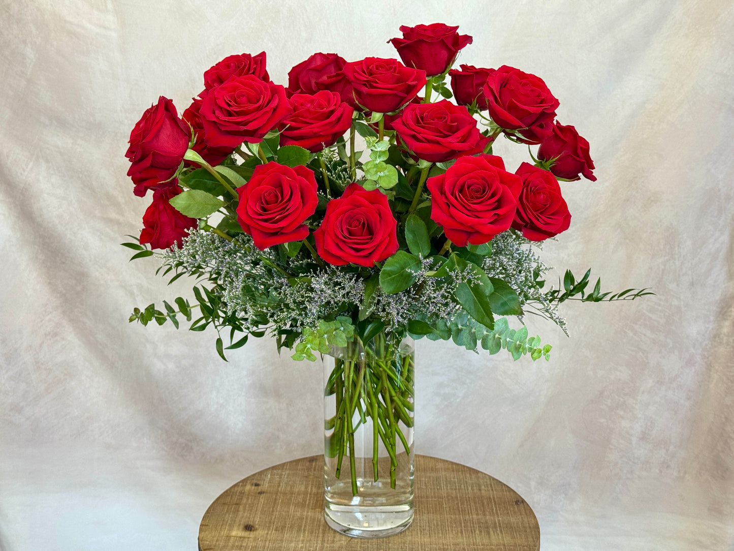 Dos docenas de rosas rojas