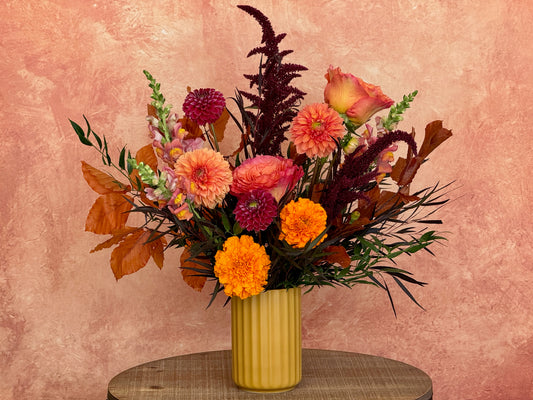 Fireside Glow - Seasonal orange flowers