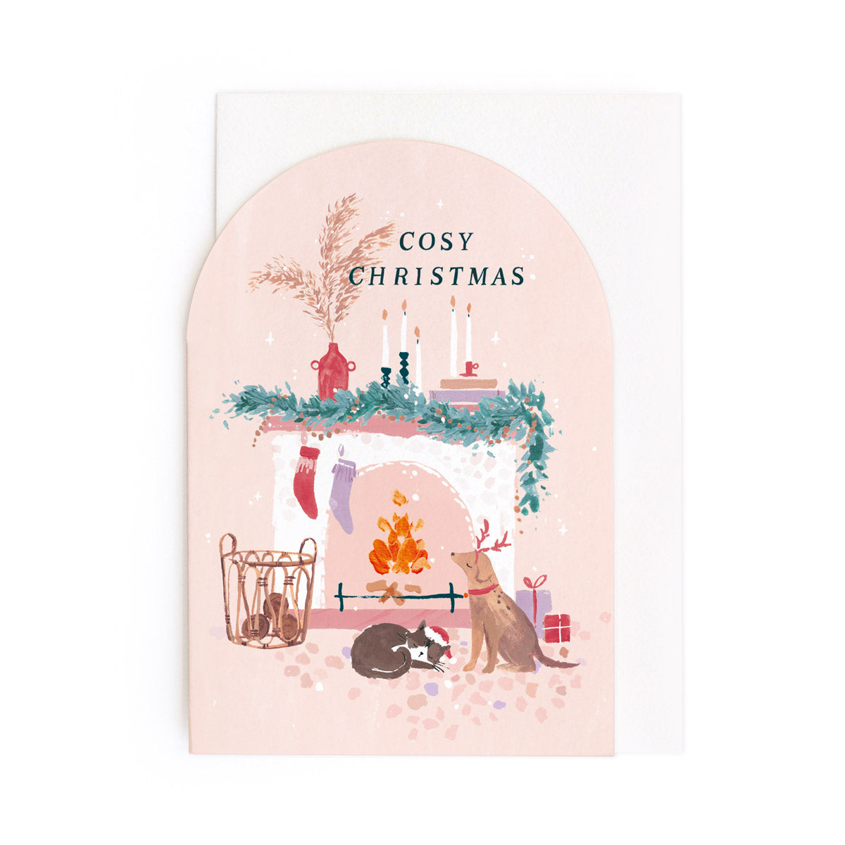 Christmas fireplace- Card