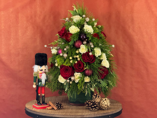 Chirstmas gift, flower arrangement 