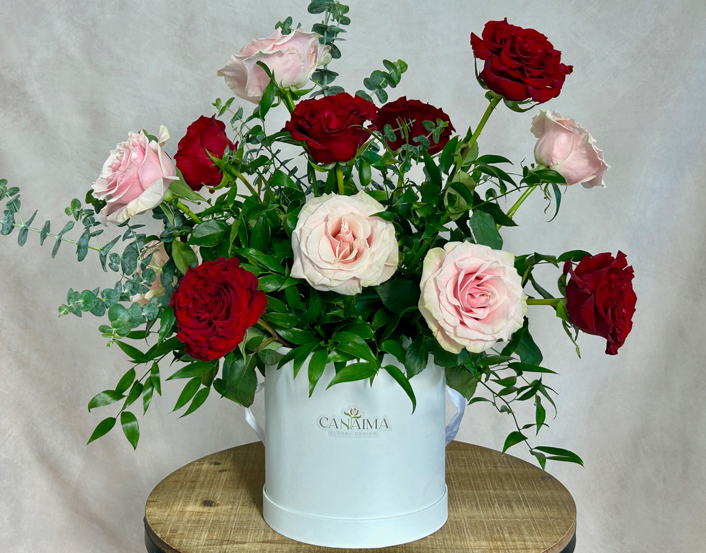 Velvet Romance - A Dozen Valentine's Roses in a BOX