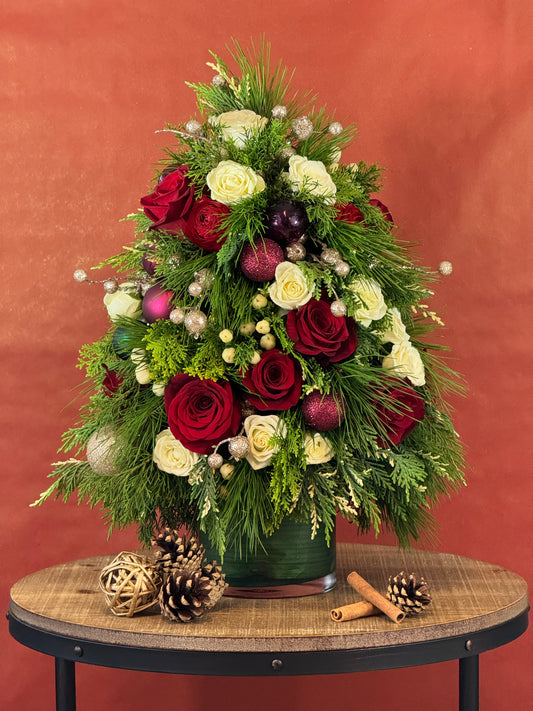 Christmas Tree Charm - Holiday Flowers
