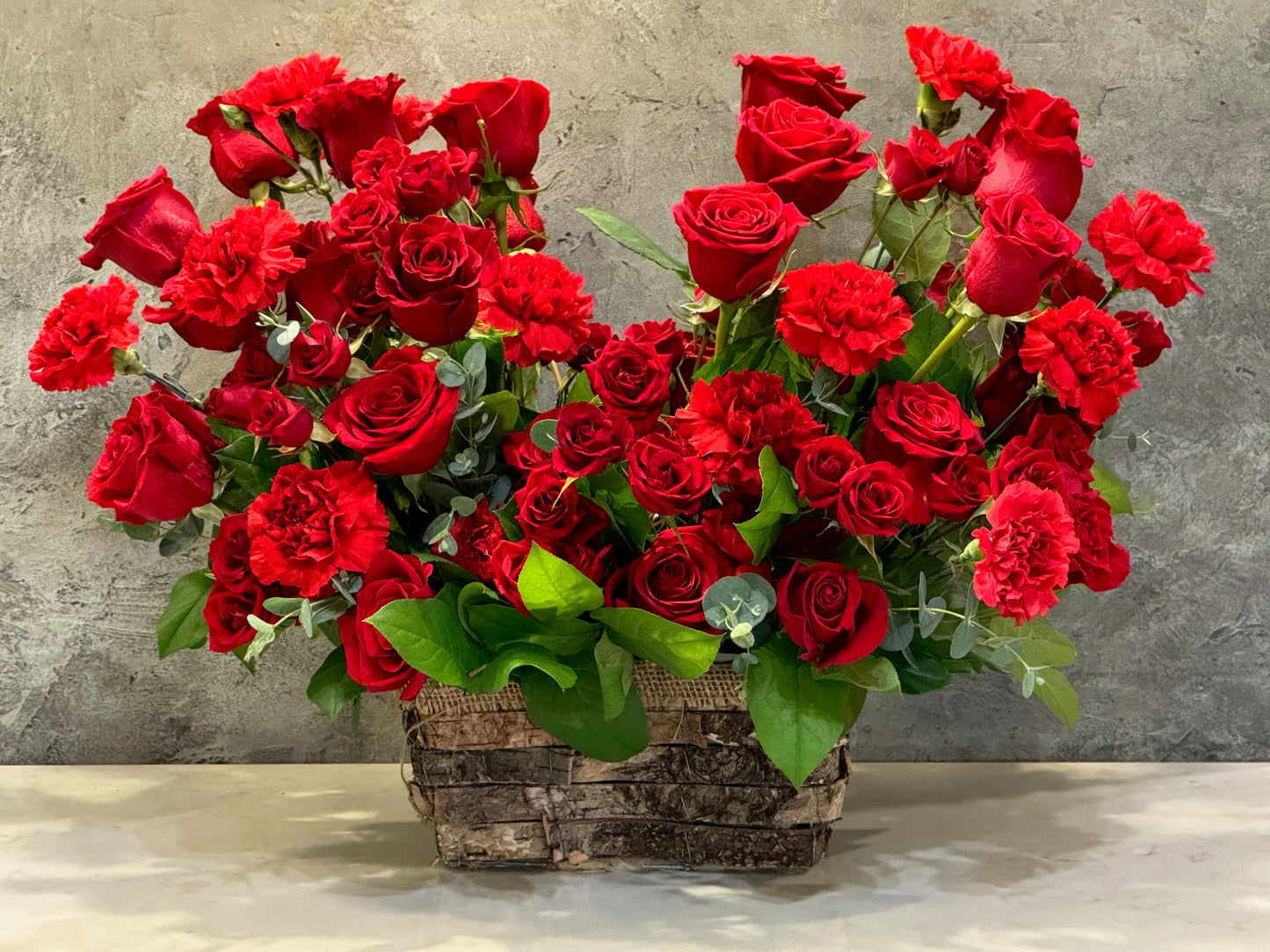 Strawberry Land - Red Flowers Arrangement