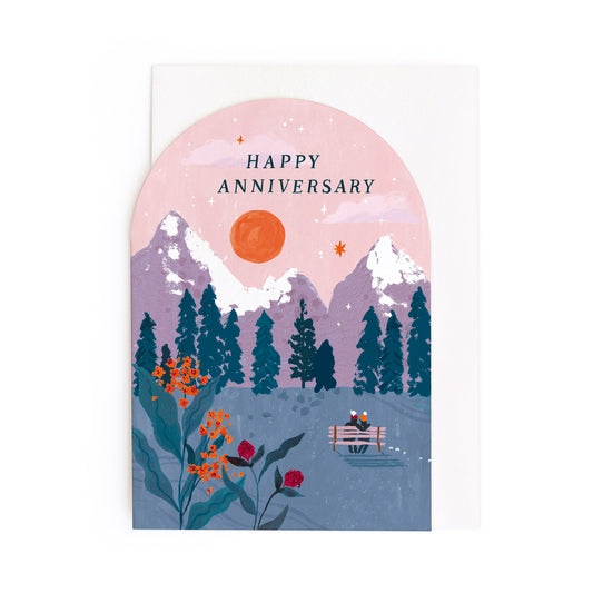 Happy Anniversary Sunset Card